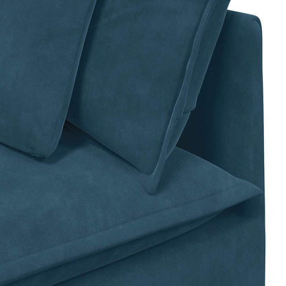 vidaXL Modulares Sofa mit Kissen Samt Blau