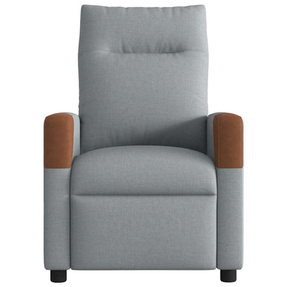 vidaXL Fauteuil relax électrique Gris clair Tissu