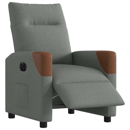vidaXL Fauteuil relax électrique en tissu gris foncé