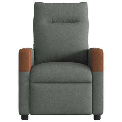vidaXL Fauteuil relax électrique en tissu gris foncé