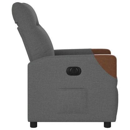 vidaXL Fauteuil relax électrique en tissu gris foncé
