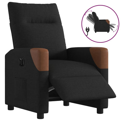 vidaXL Fauteuil relax électrique noir en tissu