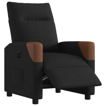 vidaXL Fauteuil relax électrique noir en tissu