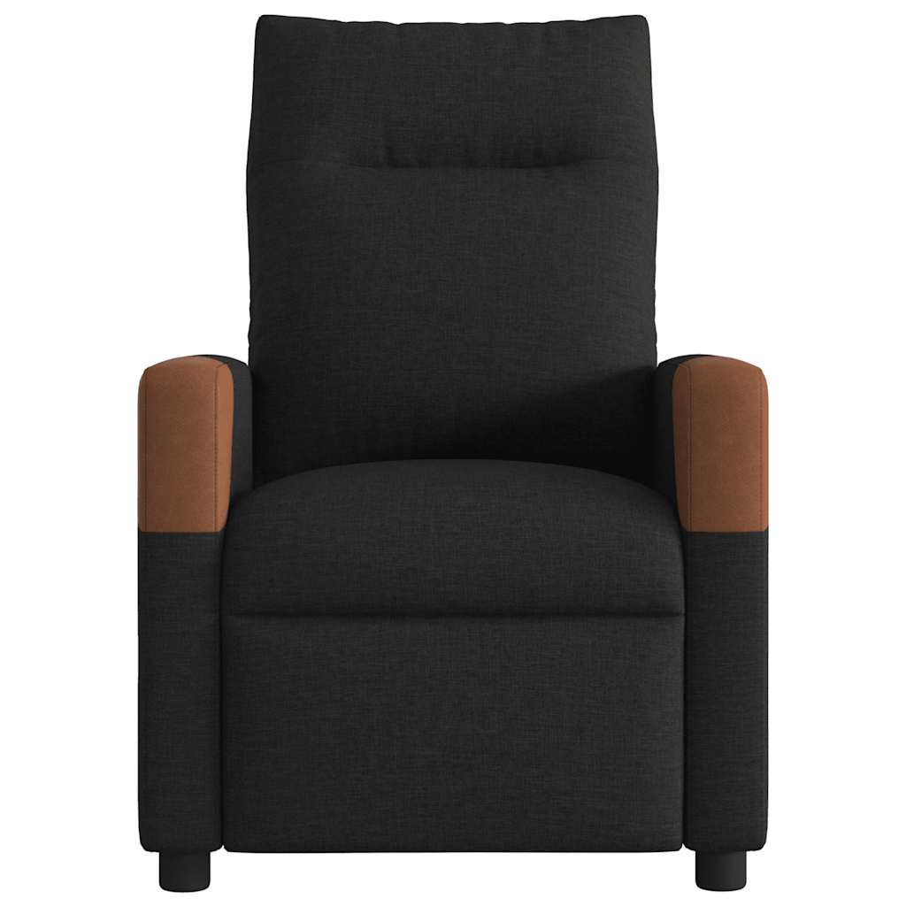 vidaXL Fauteuil relax électrique noir en tissu