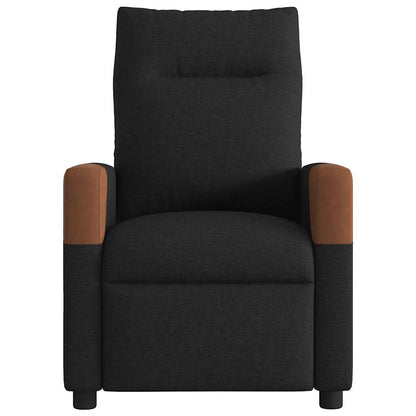 vidaXL Fauteuil relax électrique noir en tissu