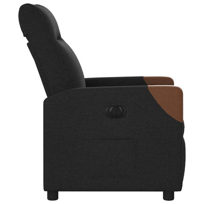 vidaXL Fauteuil relax électrique noir en tissu