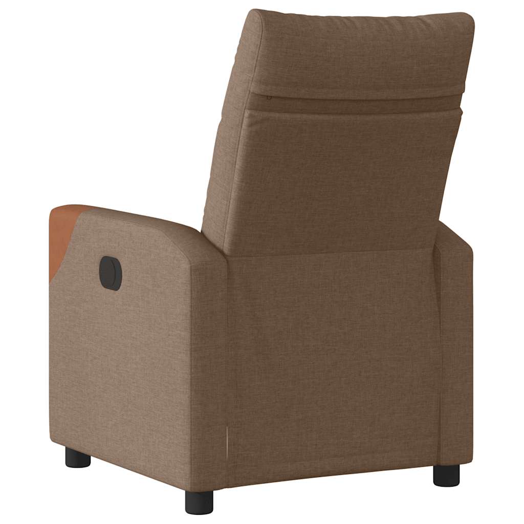 vidaXL Fauteuil de Relaxation Électrique Marron Tissu