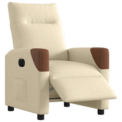 vidaXL Relaxsessel Elektrisch Creme Stoff