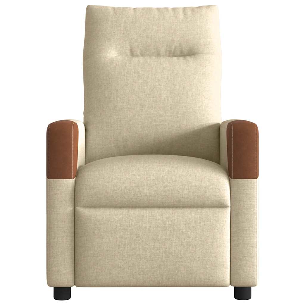 vidaXL Relaxsessel Elektrisch Creme Stoff