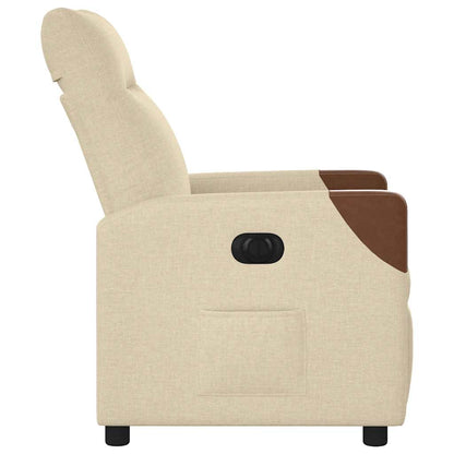 vidaXL Relaxsessel Elektrisch Creme Stoff