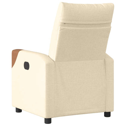 vidaXL Relaxsessel Elektrisch Creme Stoff