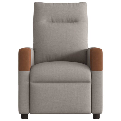 vidaXL Fauteuil relax électrique tissu taupe