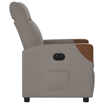 vidaXL Fauteuil relax électrique tissu taupe