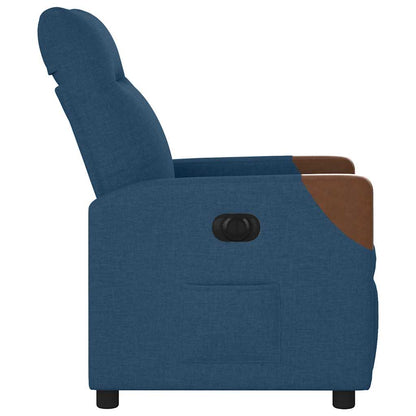 vidaXL Relaxsessel Elektrisch Blau Stoff