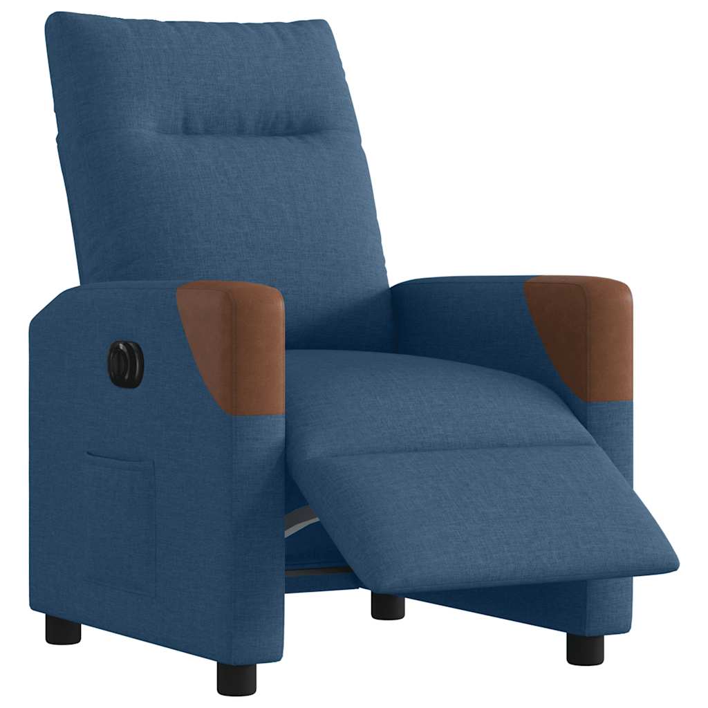 vidaXL Relaxsessel Elektrisch Blau Stoff