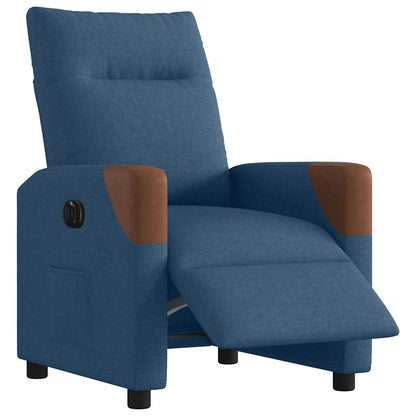 vidaXL Relaxsessel Elektrisch Blau Stoff