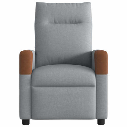 vidaXL Massagesessel Elektrisch Hellgrau Stoff