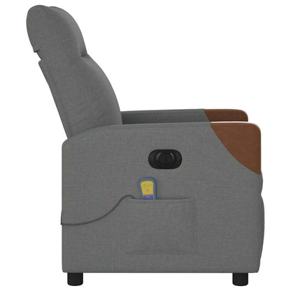 vidaXL Massagesessel Elektrisch Dunkelgrau Stoff