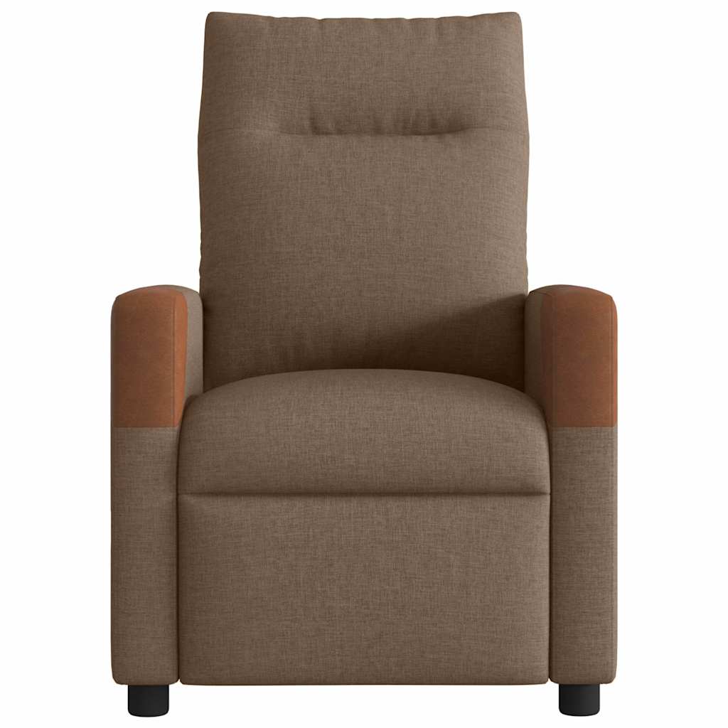 vidaXL Massagesessel Elektrisch Braun Stoff