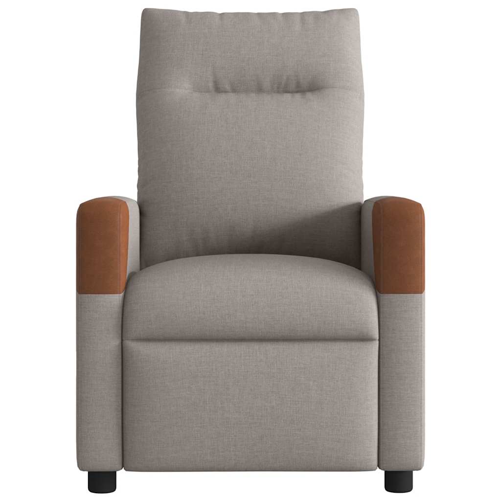 vidaXL Fauteuil de massage électrique en tissu taupe
