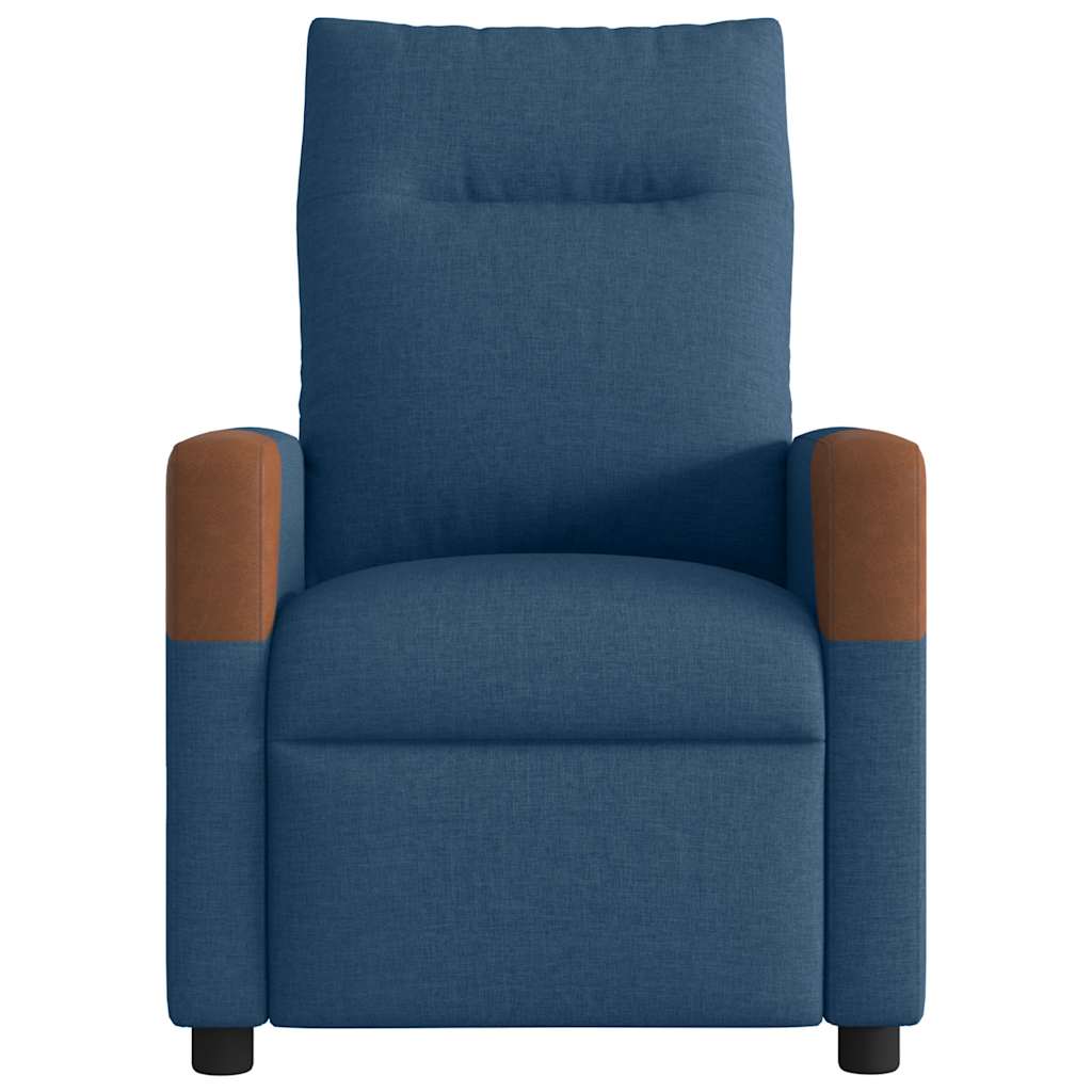 vidaXL Massagesessel Elektrisch Blau Stoff