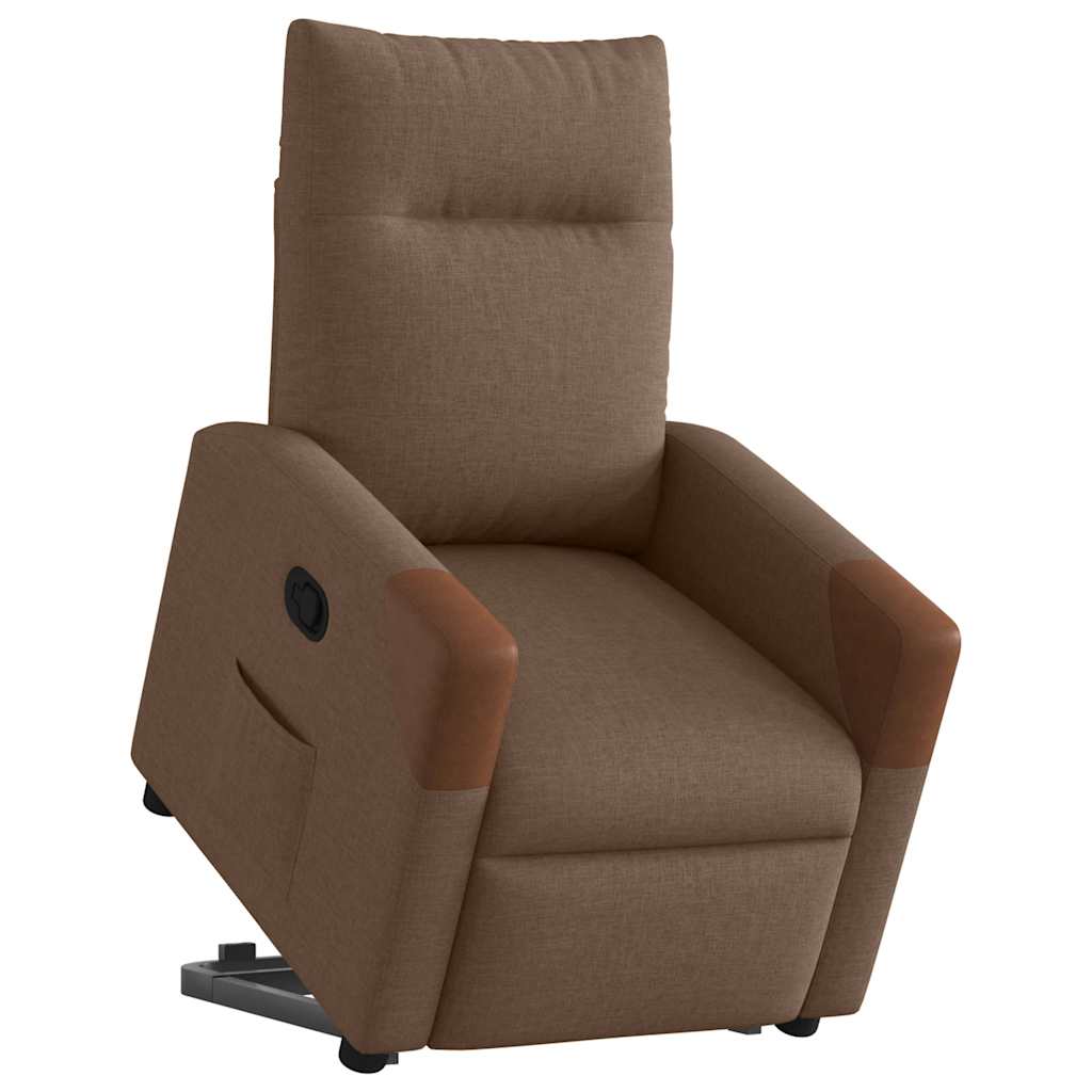 vidaXL Relaxsessel mit Aufstehhilfe Braun Stoff