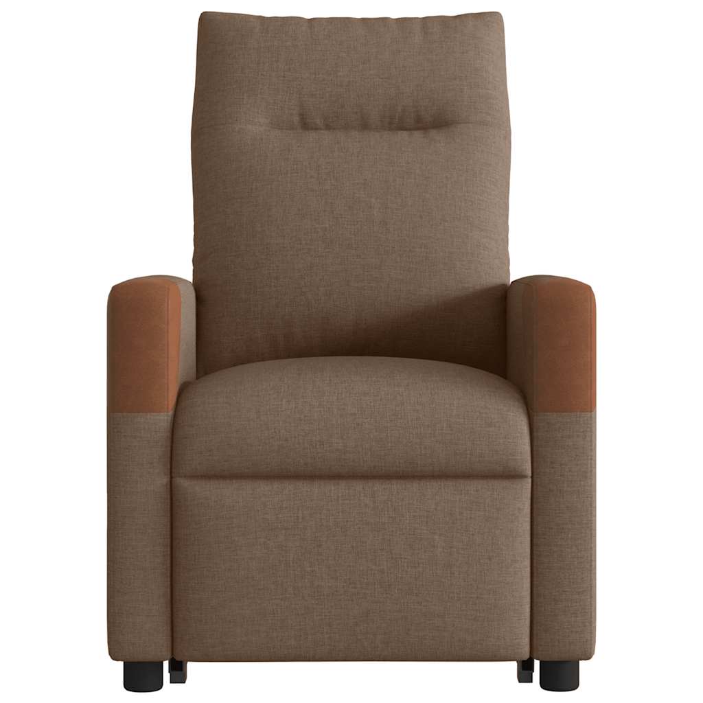 vidaXL Relaxsessel mit Aufstehhilfe Braun Stoff