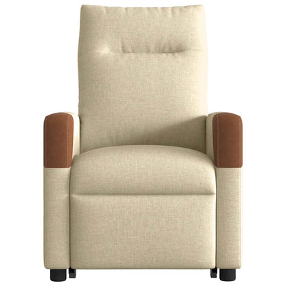 vidaXL Relaxsessel mit Aufstehhilfe Creme Stoff