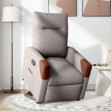 vidaXL Fauteuil relax avec fonction releveur Tissu taupe