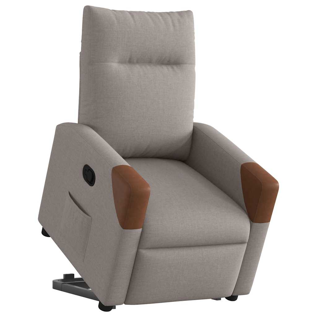 vidaXL Fauteuil relax avec fonction releveur Tissu taupe