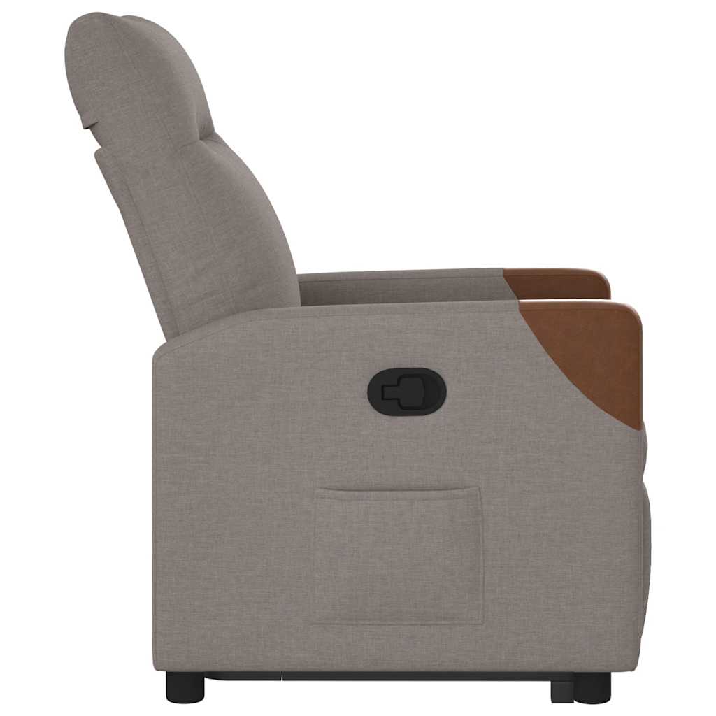 vidaXL Fauteuil relax avec fonction releveur Tissu taupe