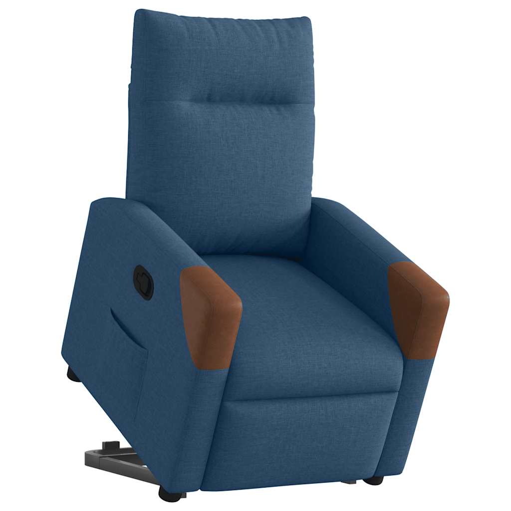 vidaXL Relaxsessel mit Aufstehhilfe Blau Stoff