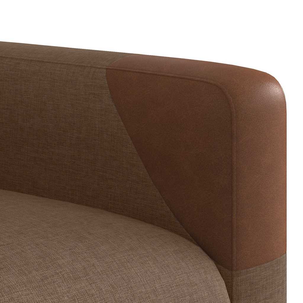 vidaXL Massagesessel mit Aufstehhilfe Braun Stoff