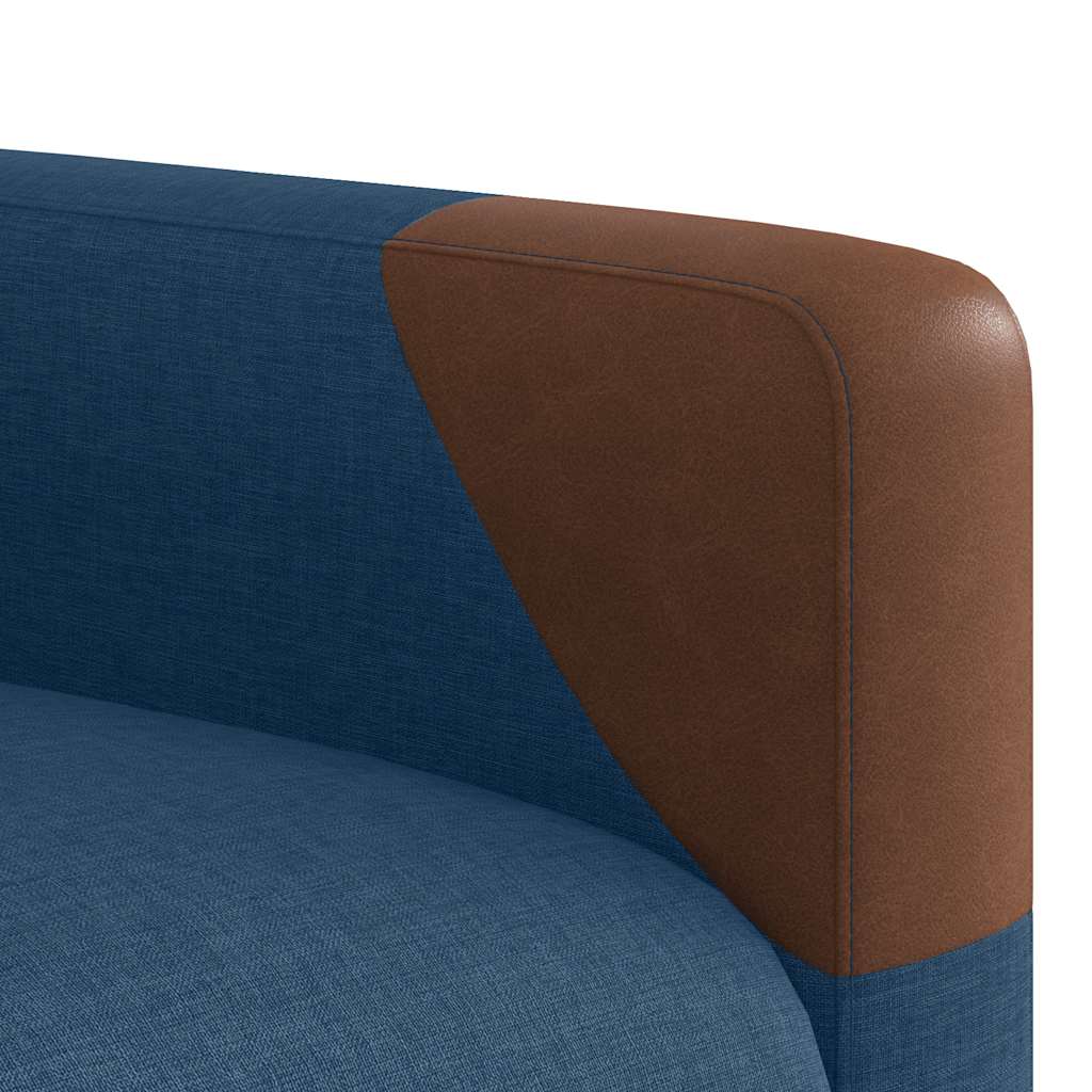 vidaXL Massagesessel mit Aufstehhilfe Blau Stoff