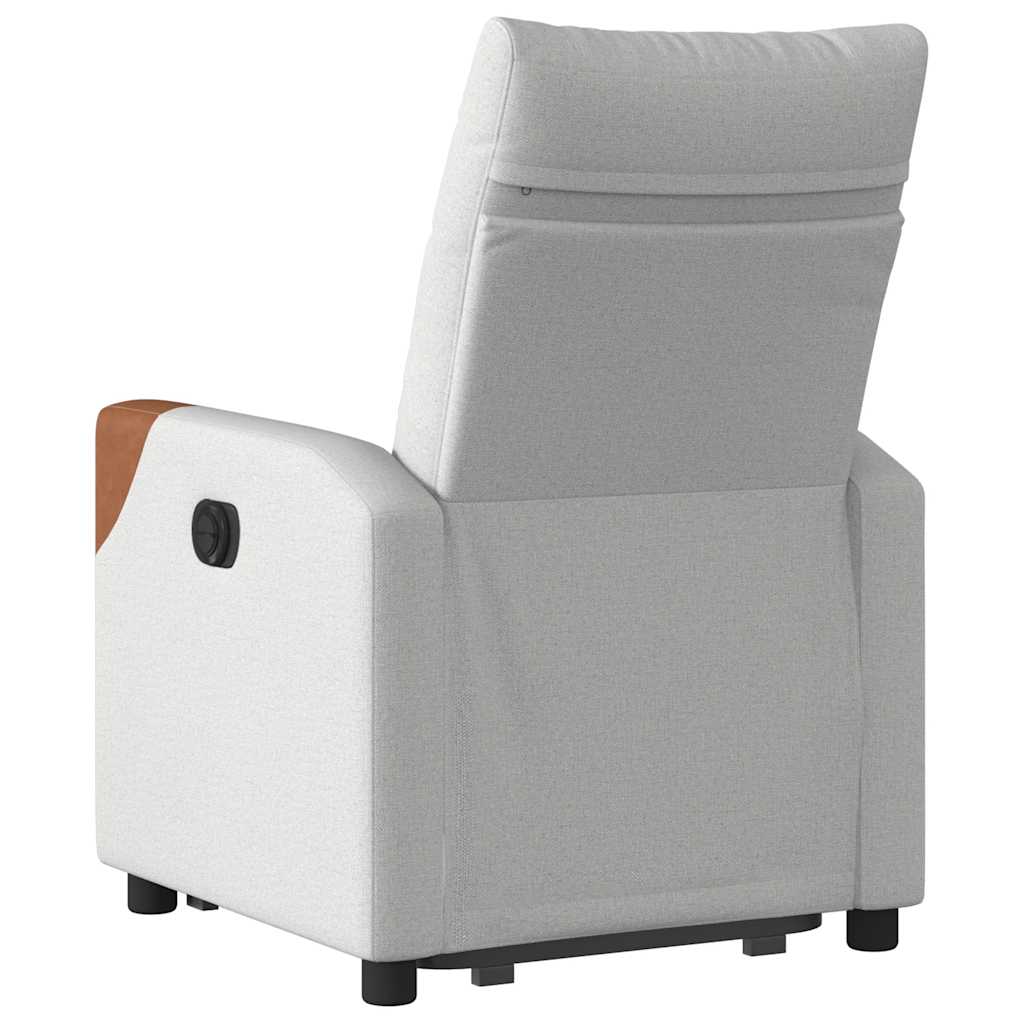 vidaXL Relaxsessel mit Aufstehhilfe Elektrisch Wolkengrau Stoff