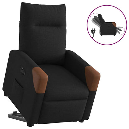 vidaXL Fauteuil relax électrique avec fonction releveur Tissu Noir