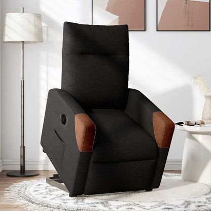 vidaXL Fauteuil relax électrique avec fonction releveur Tissu Noir