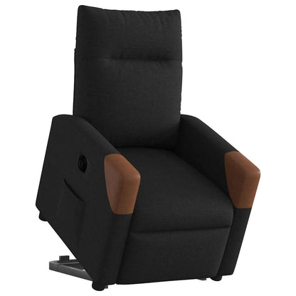 vidaXL Fauteuil relax électrique avec fonction releveur Tissu Noir