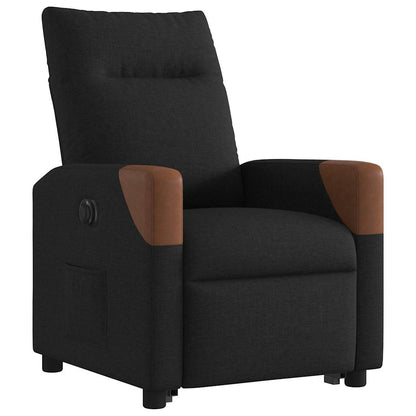 vidaXL Fauteuil relax électrique avec fonction releveur Tissu Noir