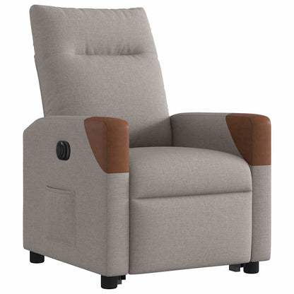 vidaXL Relaxsessel mit Aufstehhilfe Elektrisch Taupe Stoff