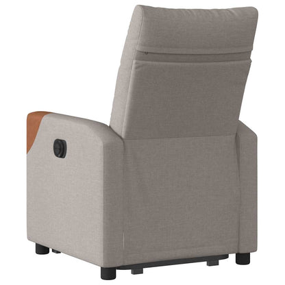 Relaxsessel mit Aufstehhilfe Elektrisch Taupe Stoff