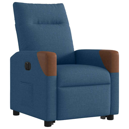 vidaXL Relaxsessel mit Aufstehhilfe Elektrisch Blau Stoff
