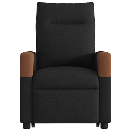 vidaXL Elektrischer Massagesessel mit Aufstehhilfe Schwarz Stoff