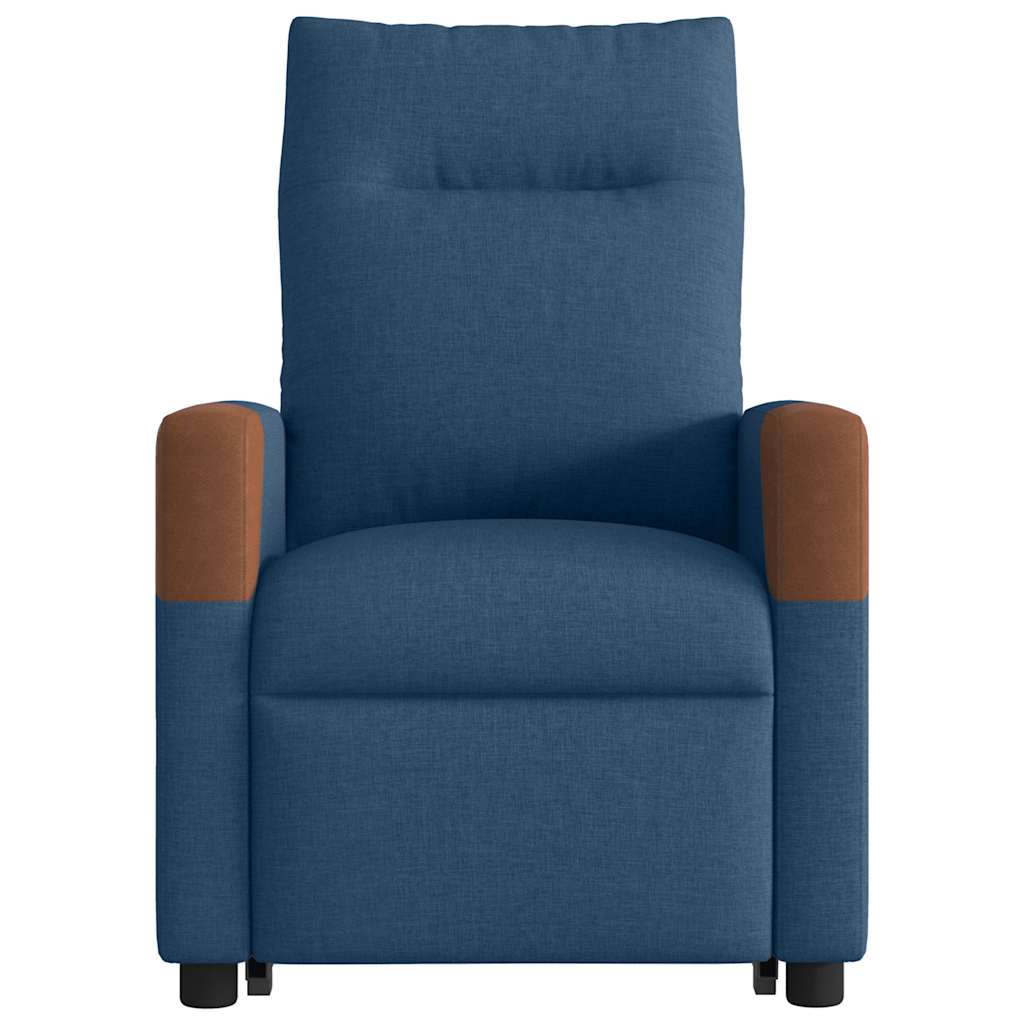 vidaXL Massagesessel mit Aufstehhilfe Elektrisch Blau Stoff