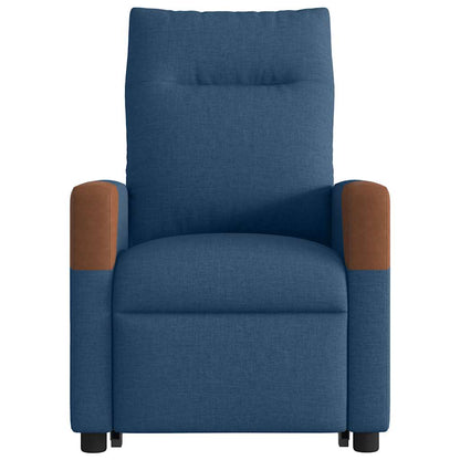 vidaXL Massagesessel mit Aufstehhilfe Elektrisch Blau Stoff