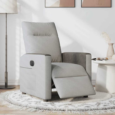 vidaXL Relaxsessel Elektrisch Wolkengrau Stoff