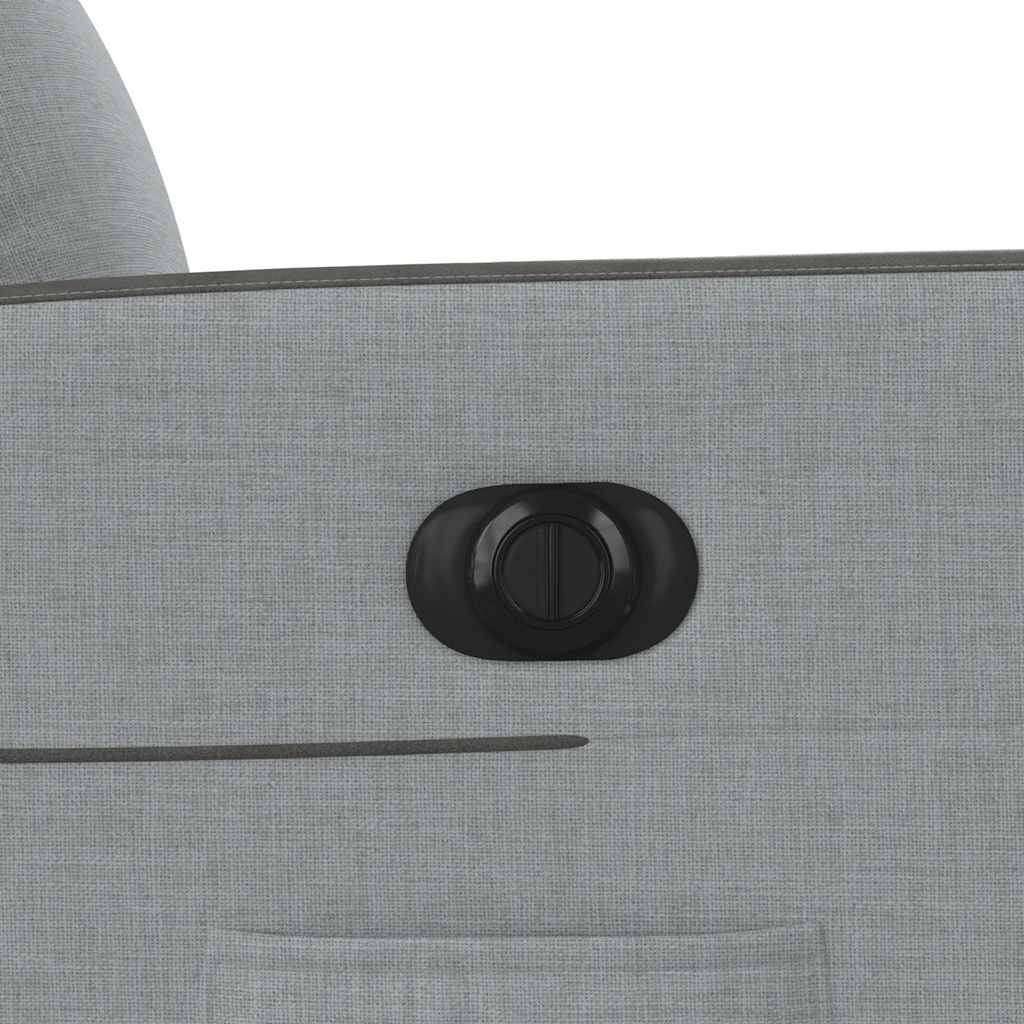 vidaXL Fauteuil relax électrique Gris clair Tissu