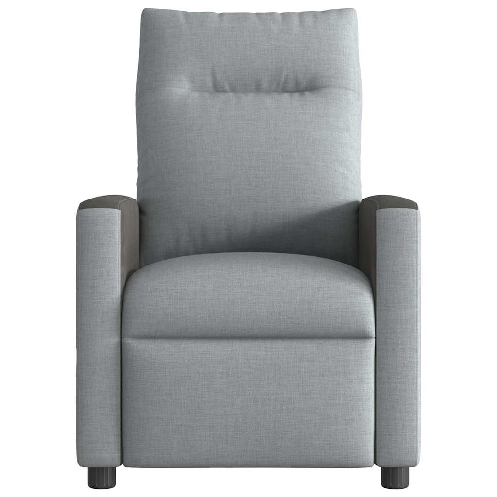 vidaXL Fauteuil relax électrique Gris clair Tissu