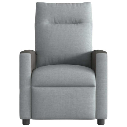 vidaXL Fauteuil relax électrique Gris clair Tissu
