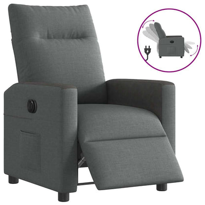 vidaXL Relaxsessel Elektrisch Dunkelgrau Stoff